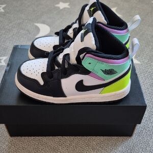 Jordan 1 Mid Muticolor Size 8c For Toddlers